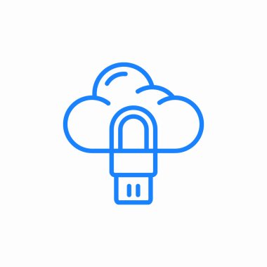 buluta kilitlenmiş simge işareti vektörü