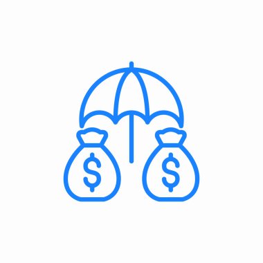 Koruma fonu simgesi imzalama vektörü