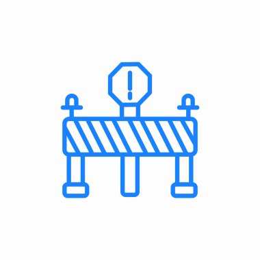 yol bariyeri işaret vektörü