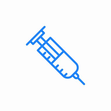 Syrenge enjeksiyon simgesi işaret vektörü