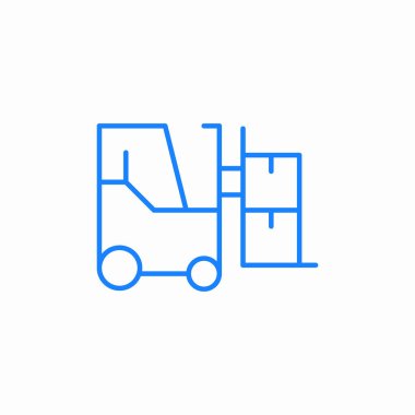 Depo forklift simge işareti vektörü