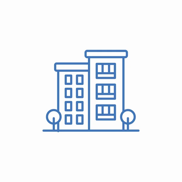 Apartman simgesi oluşturma vektörü