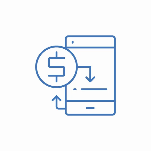 mobil para transfer simgesi işaret vektörü