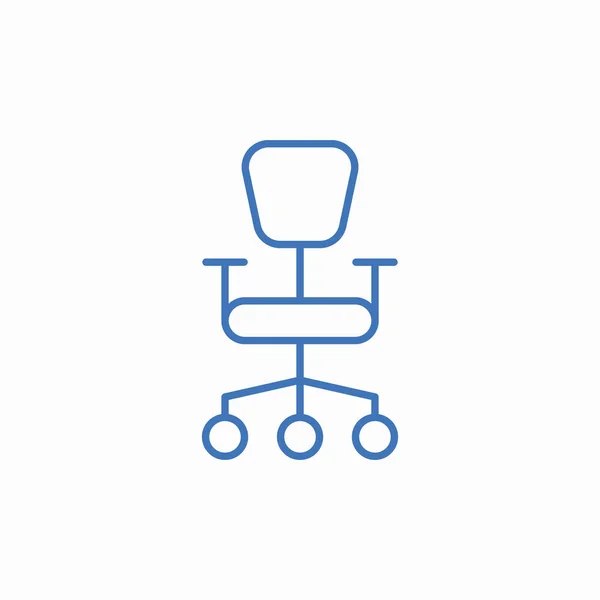 ofis sandalyesi simge işareti vektörü