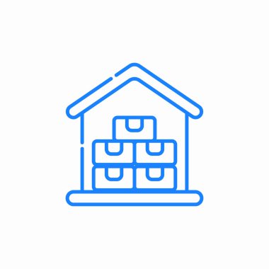 Depo binası simge işareti vektörü