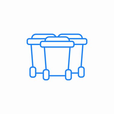 atık kutuları simge işareti vektörü