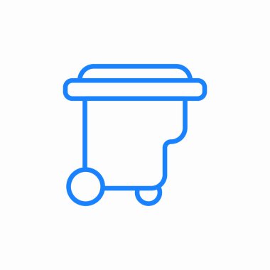 Çöp arabası simgesi işareti vektörü