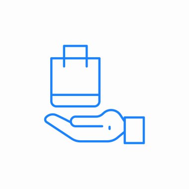 torba dağıtım simgesi işareti vektörü