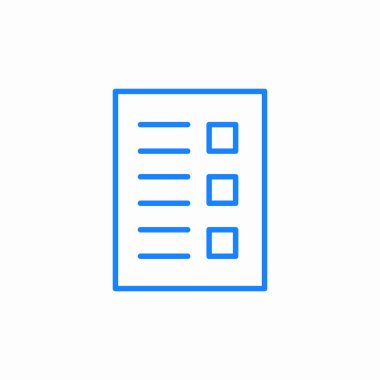 Kontrol listesi belge simgesi imzalama vektörü