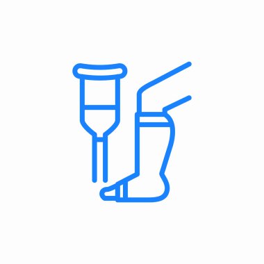 bacak yaralanması simgesi vektörü