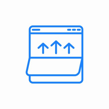 sayfa yükseltme simgesi işareti vektörü