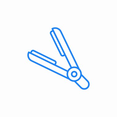 saç demiri simgesi vektörü