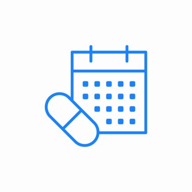 ilaç takvimi işaret vektörü