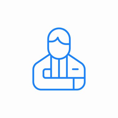 Hasta doktor simgesi vektörü