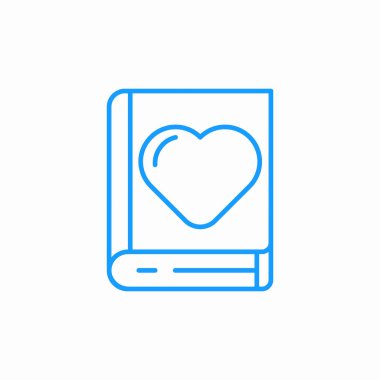 Kalpli güzel simge işareti vektörü olan kitap