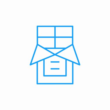 Çikolata simgesi kutusu işaret vektörü