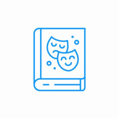 drama kitabı simgesi işaret vektörü