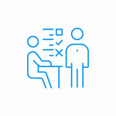 sorgulama listesi kişi simgesi işaret vektörü