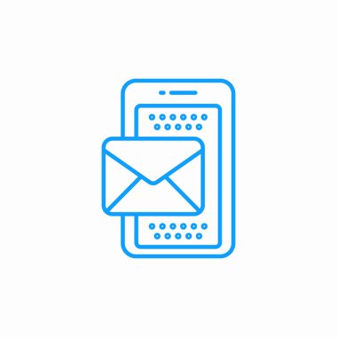 cep telefonu posta simgesi işaret vektörü