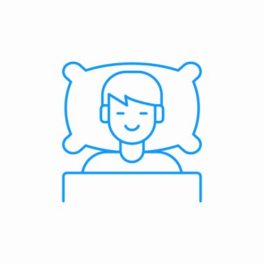 Kişi uyku yastığı simgesi taşıyıcısı