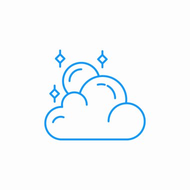 parlak berrak bulut simgesi vektörü