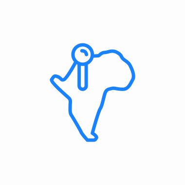 Harita pin Güney Amerika simge işaret vektörü