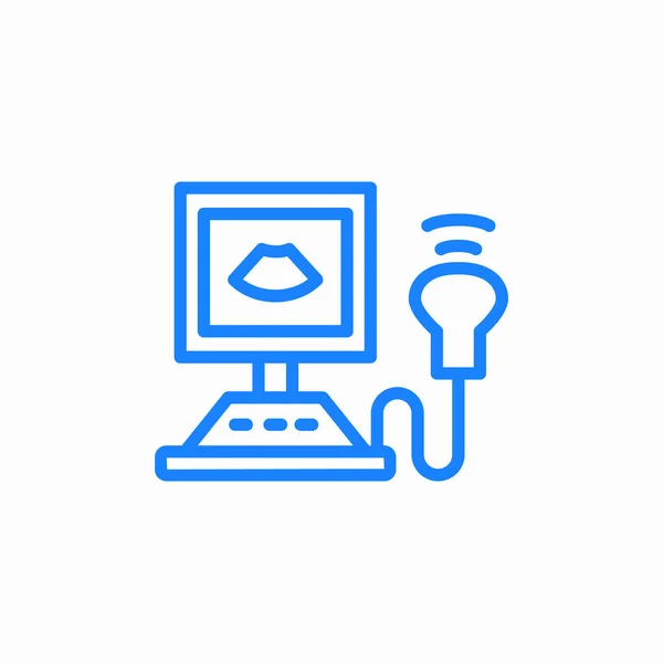 ultra ses izleme usm simgesi işaret vektörü