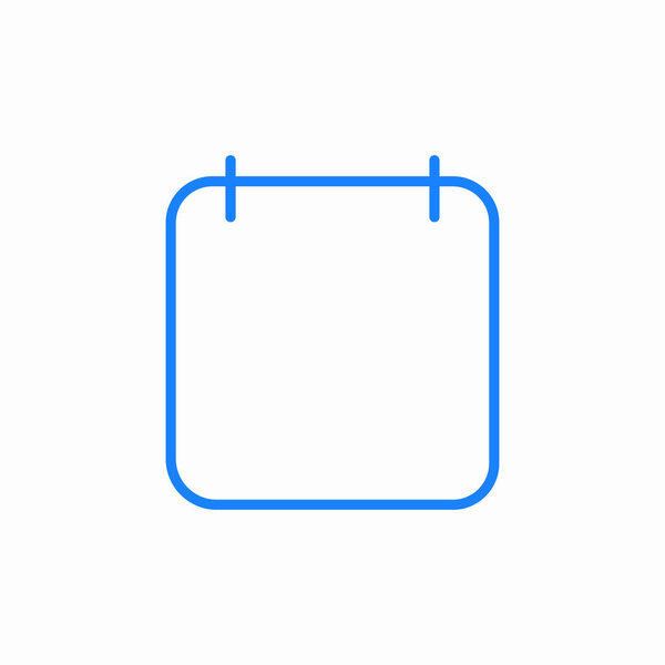 Вектор знака пустой календарь