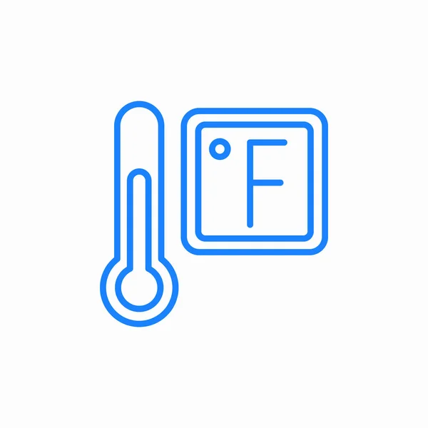 sıcaklık fahrenheit simge işaret vektörü