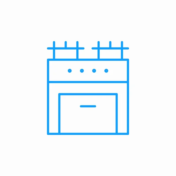 gaz sobası ikon işaret vektörü