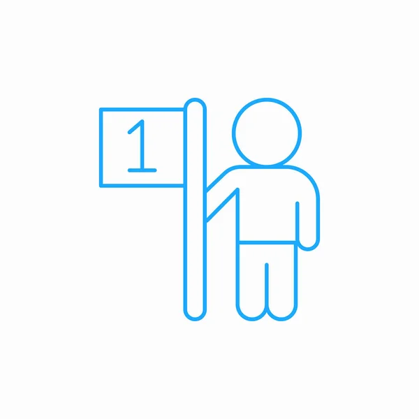 kişi bayrağı hedef simge işareti vektörü