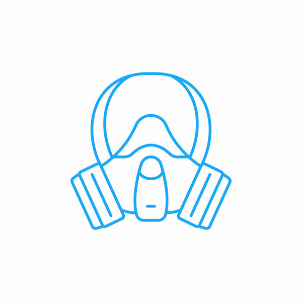 respirator protective gear icon sign vector