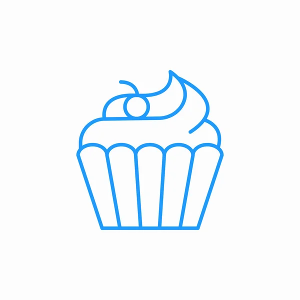 vişneli kek tatlı ikonu işaret vektörü