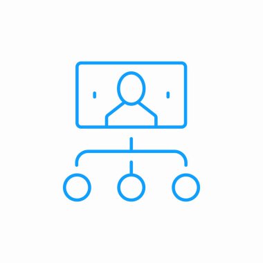 organizasyon şeması hiyerarşi simgesi işaret vektörü