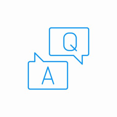 Soru yanıtı baloncukları simge işareti vektörü