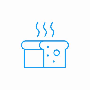 Buharlı somun ekmeği simgesi işaret vektörü