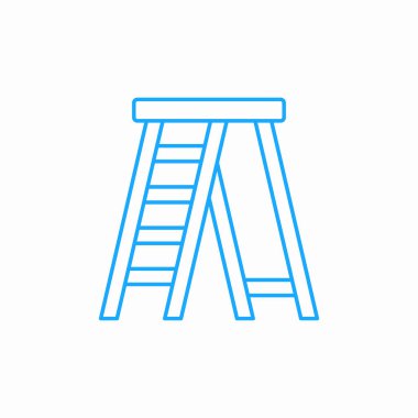 Stepladder inşa aracı simge işaret vektörü