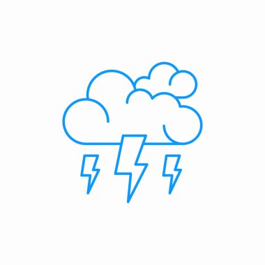 Şimşek simgesi işareti vektörlü fırtına