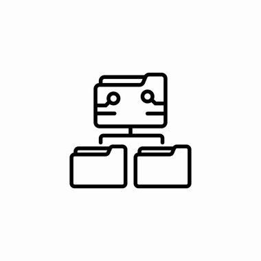 ağ dosya paylaşım simgesi imza vektörü