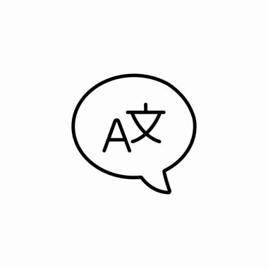 konuşma çeviri simgesi işaret vektörü