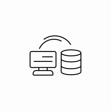 veri depolama erişim simgesi işaret vektörü