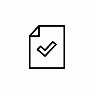 belge kontrolü tam simge işaret vektörü