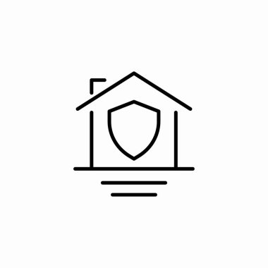 ev güvenliği kalkanı simge işareti vektörü
