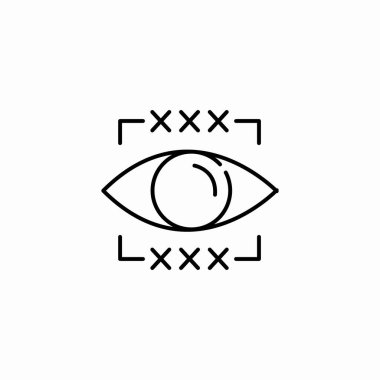 biyometrik göz tarama simgesi işaret vektörü