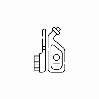 Temiz fırça kümesi simge işareti vektörü