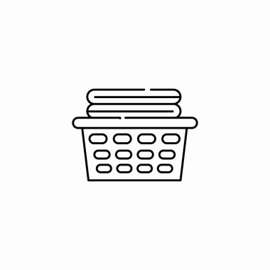 çamaşır sepeti simgesi işaret vektörü