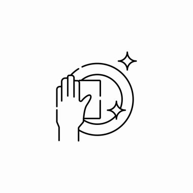 Tabak yıkama simgesi vektörü