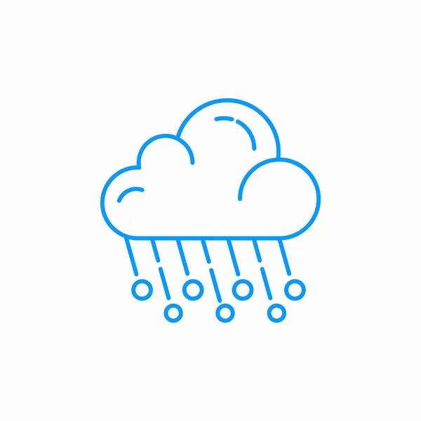 bulut veri yağmuru simgesi işaret vektörü