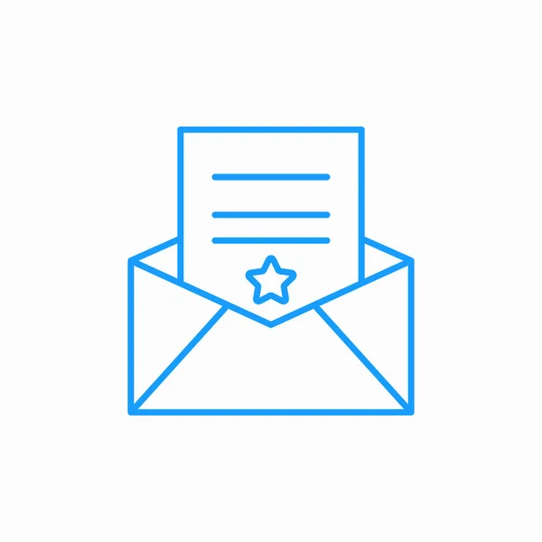 zarf yıldızı mesaj simgesi işareti vektörü