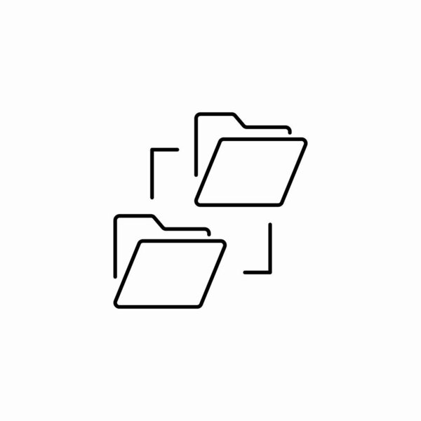 вектор значка передачи данных папки